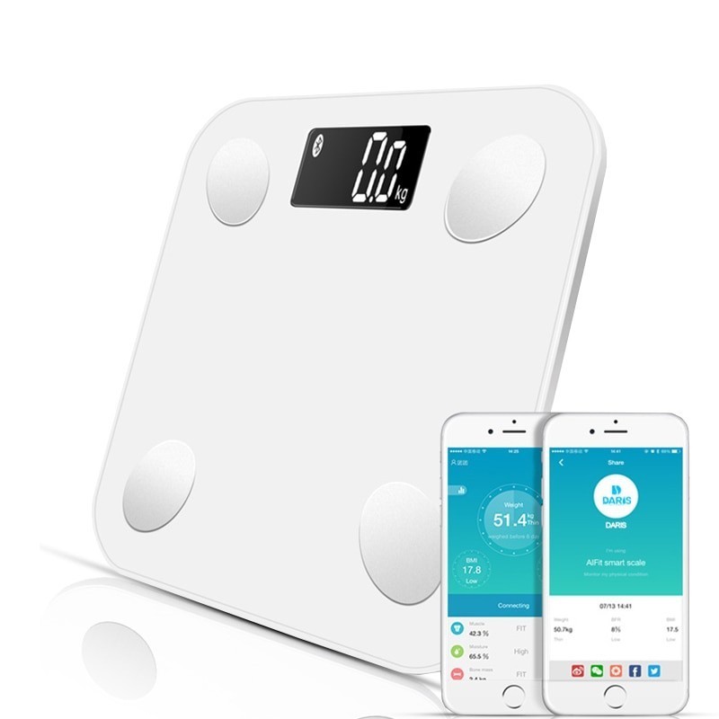 SDARISB Bluetooth scales floor Body Weight Bathroom Scale Smart Backlit  Display Scale Body Weight Body Fat Water Muscle Mass BMI